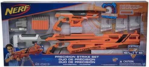 Nerf N-Strike Elite Precision Strike Set Raptorstrike And Falconfire Blasters