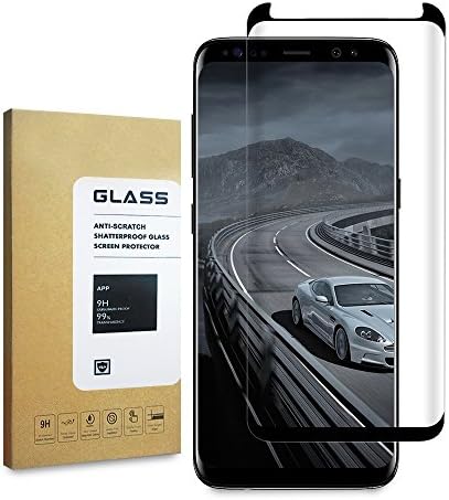 Galaxy S8 Screen Protector,Pandray 3D Full Curved Edge Samsung S8 tempered glass [Black][1-Pack] ,HD Clear,Anti-Scratch,Anti-Bubble Glass Screen Protector for Galaxy S8