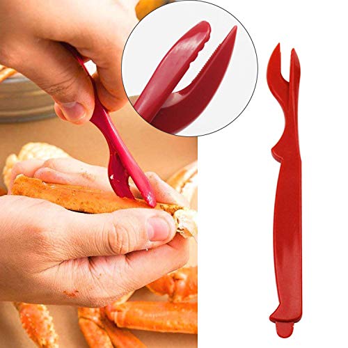 WeiMeet Seafood Tools Nutcrackers Set Crab Lobster Crackers Tools including 2 Crab Crackers 2 Lobster Shellers 2 Forks and 2 Seafood Scissors(8 Pack) - Thumbnail 4