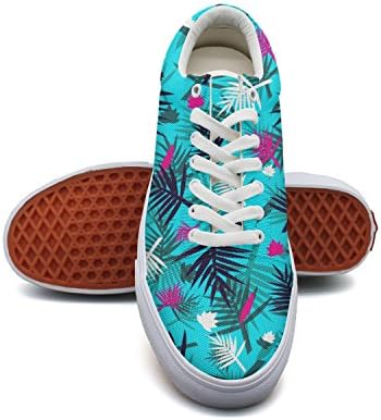 Keppel Teerd Men's Tropical Hawaiian Flower Low Top Sneakers Casual Canvas Shoes