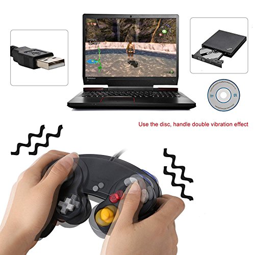 Mekela 5.8 feet Classic USB Wired NGC Controller Gamepad resembles Gamecube for Windows PC MAC (USB Blue) - Thumbnail 4