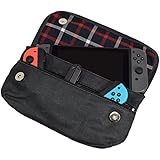 Waxed Canvas Switch Carrying Case/Urban Travel Pouch/Soft Storage Bag Handmade by Hide &amp; Drink :: Charcoal Black