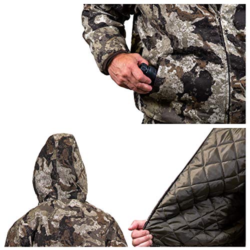 HOT SHOT Men’s Insulated Twill Camo Hunting Jacket, VeilCervidae Camo