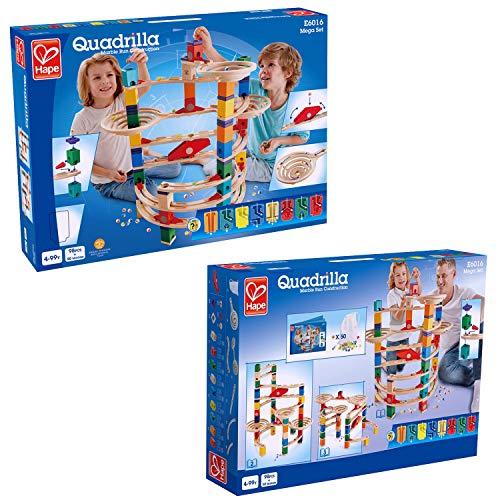 Hape Wooden Quadrilla Marble Run Challenger Construction With
