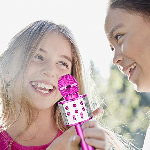 LET'S GO! Popular Toys for 4-12 Year Old Girls, DIMY Wireless Karaoke Microphone with Bluetooth Speaker Karaoke Microphone for Kids Top for Girls Age 4-12 Games Girls Age 4-12 Purple DMHK20 - Thumbnail 3