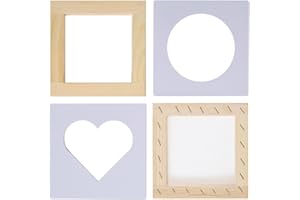 Paperry 3.9 * 3.9 inch Square, Heart and Circle Shaped Paper Making Screen Papermaking Kit with Wood Mould and Deckle Set, He