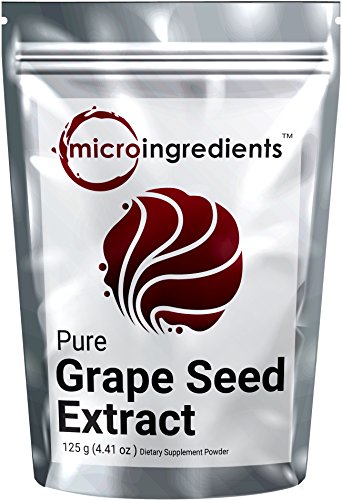 Premium Pure Grape Seed Powder, Grown in France, Rich Polyphenols, 125 grams