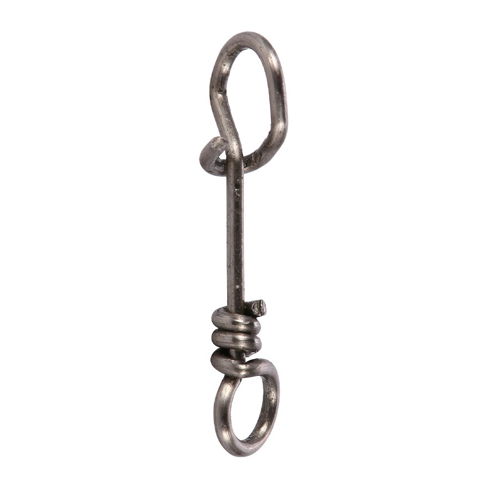 Zetiling 50pcs Fishing Swivels Clips, Fastach Clips, Fishing Accessories Fishing Clip Fast Snaps Stainless Steel Fishing Rotary Lock Fishing Rolling Barrel Rotary Lock Swivel Lock Fishing