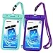Mpow Universal Waterproof Case, IPX8 Waterproof Phone Pouch Dry Bag Compatible for iPhone Xs Max/Xs/Xr/X/8/8plus/7/7plus/6s/6/6s Plus Galaxy s9/s8/s7 Google Pixel HTC12 (Blue+Purple 2-Pack)