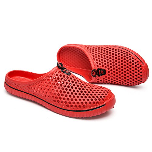 ★QueenBB★ Mens Womens Garden Beach Shoes Hollow Out Casual Breathable Slippers Flats Shoes Mules Clogs for Couple