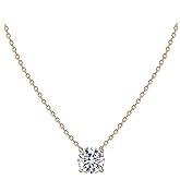 S.Leaf Gold Necklace for Women Sterling Silver Gold Plated Choker Pendant Cubic Zirconia Solitaire Necklaces for Women Birthday Gifts