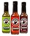 Cranky Rooster 3 Pack Hot Chili Sauce Unique Gift Set: MEDIUM Hot : Jalapeno, Chipotle, Habanero Crushed Chili Pepper Sauce Unique Foodie Gift