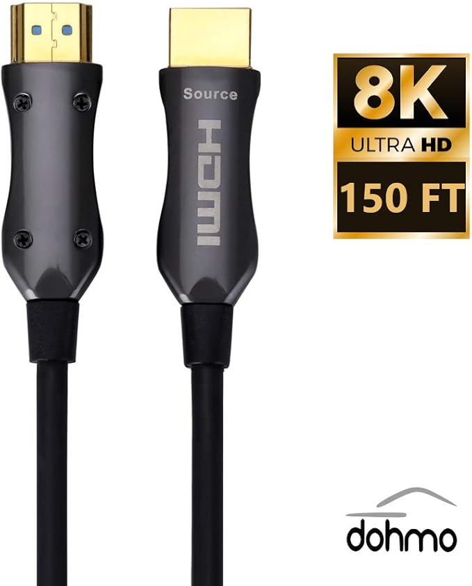 Fiber Optic AOC HDMI Cable v2.1 8K (150 FT / 45 M) =Dohmo
