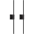 KDG Cordless Wall Sconces Set of 2, Wireless 7000mAh Rechargeable Battery Operated LED Wall Lamps with Remote, 360° Rotate Lightings for Wall Painting, Bedroom, Hallway, Night Light 31.5 inch (Black)