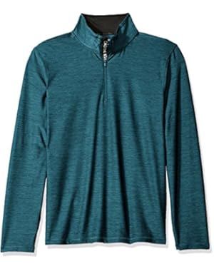 Calvin Klein Men's Space Dyed 1/4 Zip Knit Shirt