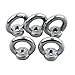 Eowpower 5 Pieces 304 Stainless Steel M8 Ring Eye Bolt Threaded Nuts