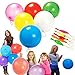 100 Pack Punch Balloons | Mega Bulk Pack of Neon Assorted Color Punch Balloons that Measure 18 Inches. (100)