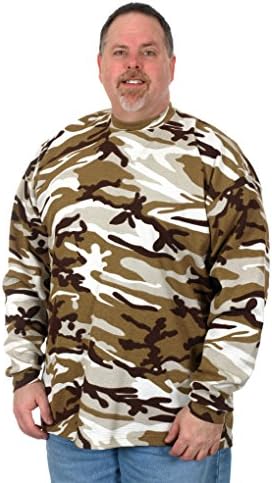 Men's Camouflage Long Sleeve Shirt a Waffle Knit Thermal Shirt in 2 Colors