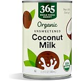 365 by Whole Foods Market, Organic Unsweetened Coconut Milk, 13.5 Ounce