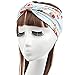 Lanzom® Women Elastic Flower Printed Turban Head Wrap Headband Hair Band 4 Pack