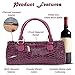 Primeware Wine Clutch Bag (Thermal Insulated) Trendy Women’s Carry Tote | Holds Red & White 750mL Bottles | Trendy Fashion | Incl. Portable Waiter-Style Corkscrew