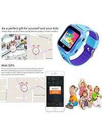 Reloj inteligente para niños con GPS y rastreador preciso para niños y niñas de 1,44 pulgadas, con pantalla táctil y WiFi, resistente al agua, antipérdida, SOS, reloj de pulsera digital