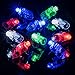 LED Toys Party Pack - 20 Piece Set - 2 LED Slotted Shaded Glasses - 2 LED Neon Shutter Party Glasses - 10 LED Finger Lights, 8 LED Strawberry Gel Rings - by Dragon Too
