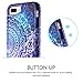 GUAGUA iPhone 7 Plus Case iPhone 8 Plus Case Mandala Flower Three Layer High Impact Resistant Heavy Duty Full Body Cover Anti-scratch Shockproof Protective Phone Case for iPhone 7 Plus/8 Plus Purple