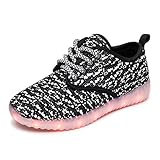 DENATER Boys & Girls & Kids & Toddlers LED Light Up Shoes Flashing Sneakers