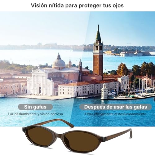 GALASALA 3PCS Lentes de Sol Mujer, Lentes de Sol Retro UV400, Lentes AC Montura PC Ultraligera, Gafas de Sol Mujer que Realzan el Rostro, Ideal para Playa, Piscina, Conducir y Uso Diario