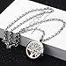 INLIFE [Upgraded] Aromatherapy Essential Oil Diffuser Necklace, Tree of Life Locket Pendant, 24