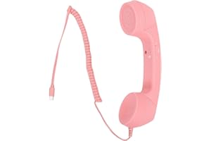 Asixxsix Retro Phone Handset, Wired Plug in Retro Telephone Handset Ergonomic Telephone Wired Handsets with Microphone for Ce
