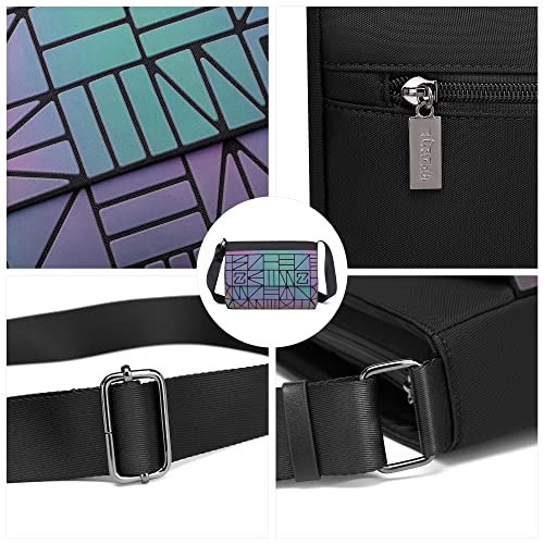 Holographic Crossbody Bag Ladies Shoulder Bag Geometric Luminous Bag