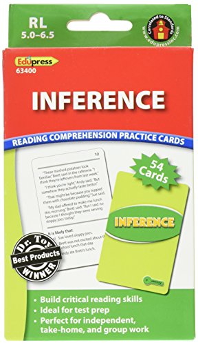 Edupress Reading Comprehension Practice Cards, Inference, Green Level (EP63400)