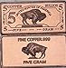 5 Gram .999 Fine Copper Buffalo Bar