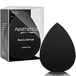 Aesthetica Cosmetics Beauty Sponge Blender - Latex Free and Vegan Makeup Sponge - For Powder, Cream or Liquid Application - One Piece