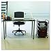 Safco Products 1943BLSL Home Office Table Computer Desk, Black/Silver