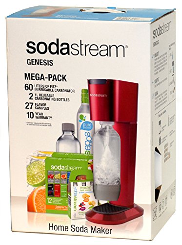 SodaStream Red Genesis Mega-Pack Home Soda Maker Soda Stream
