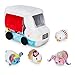 Disney Donald Duck Ice Cream ''Tsum Tsum'' Plush Set Truck 5 Inch Plus 4 Minis 2 1/2 Inch