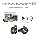 Wireless Earbuds, OYRGCIK Bluetooth Headphones 5.0 Mini Stereo Headset with Microphone In Ear Sport Sweatproof Earphones with Charging Case for iPhone XS Max XS X 8 7 Plus Samsung Android Smart Phones