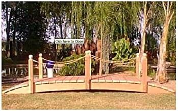 12 ft. Hand-Made Rope Rails Garden Bridge (12 ft. Rope Rails Sealed)