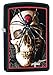 Zippo Mazzi Skull and Spider Pocket Lighter, Black Matte