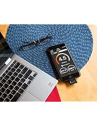 Sprimo Labs PAM01 - Comprobador de calidad de aire para iPhone: Detecta y rastrea la contaminación interior exterior, humos, humo, escape, perfecto para viajeros, atletas y aficionados al asma, color negro