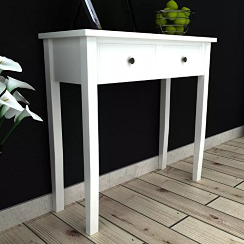 Amazon Com Canditree White Console Table With Drawers For