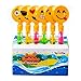 Toyrifik 12” Giant Bubble Wand with Emoticon Clapper, Bulk 12 Big Bubbles Wands Pack (1 Dozen)- for Kids, Summer, Outdoor Activity, Party Favor, Toys, Pool