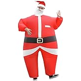 Inflatable Christmas Costume Adult Blow Up Costumes Set with Portable Blower Holiday Halloween Cosplay Party