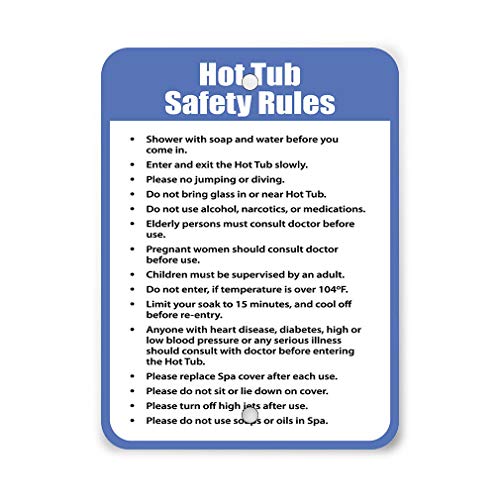Hot Tub Safety Rules Follow & Obey Rules & RegulationsÃ . Vinyl Sticker Decal 8"