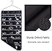 Misslo 44 Pockets Oxford Hanging Jewelry Organizer with Zipper Hanger, Black