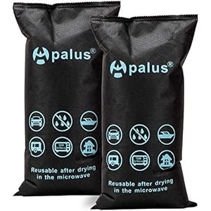 Apalus 2x1KG Silica Gel Auto-ontvochtigerzak, Droge Lucht, DMF-vrij, Herbruikbare Vochtvanger, Automobiele-ontvochtiger…