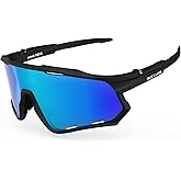 BUCKLOS Polarized Cycling Running Sunglasses for Men Women UV400 Protection,TR90 Sun Glasses for Bike Baseball Sports Safety
